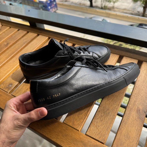 Common Projects Men's Achilles Low-Top Sneakers, Black - Picture 1 of 5